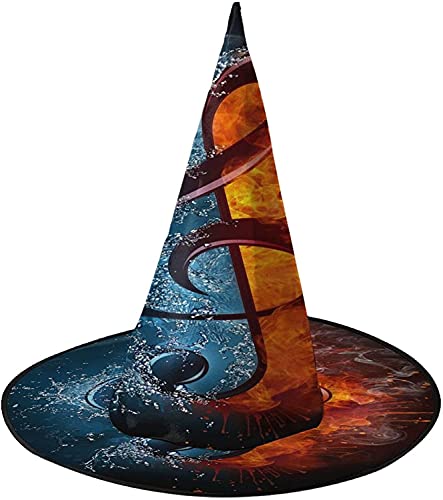 KEROTA Wasser und Feuer Musiknote Halloween Verzieren Magischer Hut Hexenhut für Party Maskerade Cosplay Kostüm Zubehör KEROTA Wasser und Feuer Musiknote Halloween Verzieren Magischer Hut Hexenhut für Party Maskerade Cosplay Kostüm Zubehör von KEROTA
