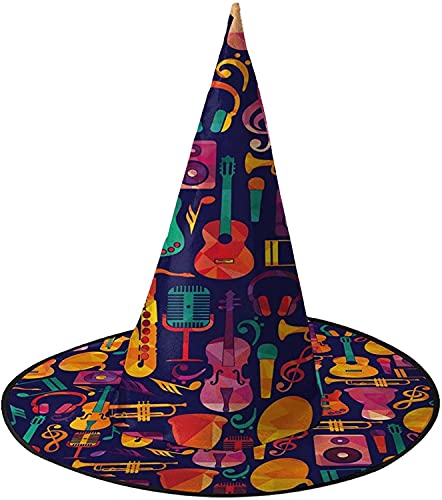 KEROTA Zauberhut, Musikinstrument, Gitarre, Halloween, Dekoration, Hexenhut für Party, Maskerade, Cosplay, Kostüm-Zubehör KEROTA Zauberhut, Musikinstrument, Gitarre, Halloween, Dekoration, Hexenhut für Party, Maskerade, Cosplay, Kostüm-Zubehör von KEROTA