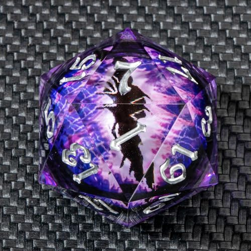 KERWELLSI Float Liquid Core Beholder Eye Single 33 mm D20 Würfel mit Geschenk-Box, Harz, 20-seitige D&D-DND-Würfel für Dungeons and Dragons, bunte, große, polyedrische Rollenspiel-Würfel, RPG, D und D KERWELLSI Float Liquid Core Beholder Eye Single 33 mm D20 Würfel mit Geschenk-Box, Harz, 20-seitige D&D-DND-Würfel für Dungeons and Dragons, bunte, große, polyedrische Rollenspiel-Würfel, RPG, D und D von KERWELLSI