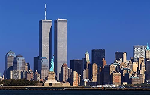 KESIMO 1000 Teile Puzzle New York City Wolkenkratzer World Trade Center Twin Towers 38x26CM von KESIMO