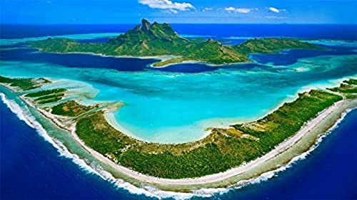 Bora Bora, Inseln unter dem Winde, Französisch-Polynesien, Puzzle 1000 Teile Puzzles für Erwachsene und Kinder 50 * 70 cm von KESIMO
