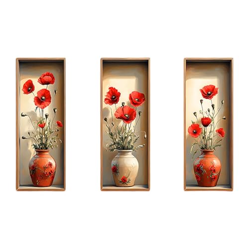 KESOTO 3X Floral Vase Aufkleber 3D Vase Aufkleber für Sofa Hintergrund Büro KESOTO 3X Floral Vase Aufkleber 3D Vase Aufkleber für Sofa Hintergrund Büro von KESOTO
