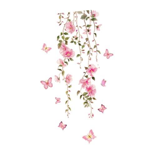 KESOTO Blumenrebe Wandaufkleber PVC Schale Und für Wohnzimmer Badezimmer von KESOTO