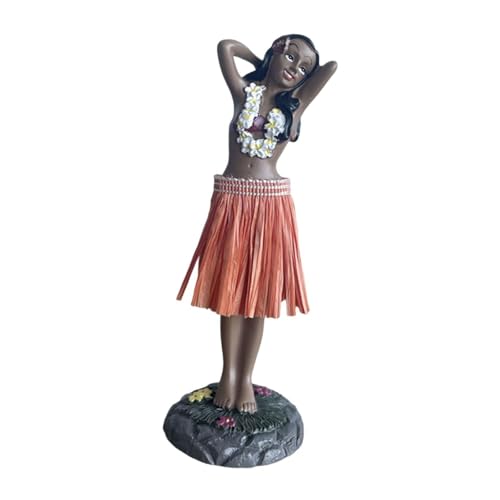 KESOTO Hawaiianische Armaturenbrett Figur, Tanzendes Mädchen Aus Kunstharz, Höhe 16 cm, Dekoration für Büro Und Zuhause, orange KESOTO Hawaiianische Armaturenbrett Figur, Tanzendes Mädchen Aus Kunstharz, Höhe 16 cm, Dekoration für Büro Und Zuhause, orange von KESOTO