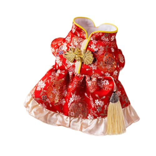 KESOTO Katzenkleid für Haustiere, Wintermantel, Quaste, Kältejacke für Haustiere, M von KESOTO