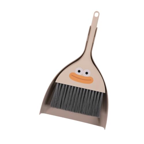 KESOTO Kleines Und Kehrschaufel Set, Haushaltsspielzeug für Kinder, Frühes Lernen, Kompakte Tragbare Kehrschaufel Und Bürste für Arbeitsplatten, Beige von KESOTO
