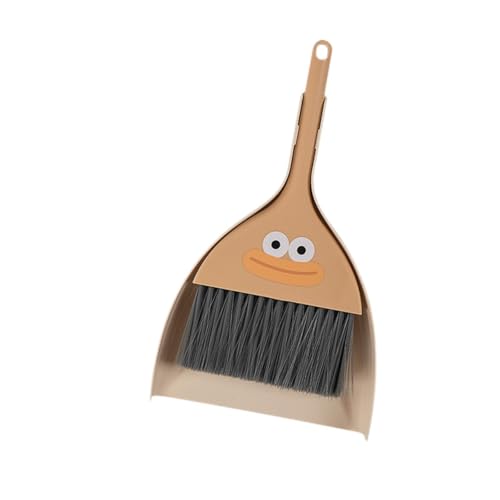 KESOTO Kleines Und Kehrschaufel Set, Haushaltsspielzeug für Kinder, Frühes Lernen, Kompakte Tragbare Kehrschaufel Und Bürste für Arbeitsplatten, Kaffee von KESOTO