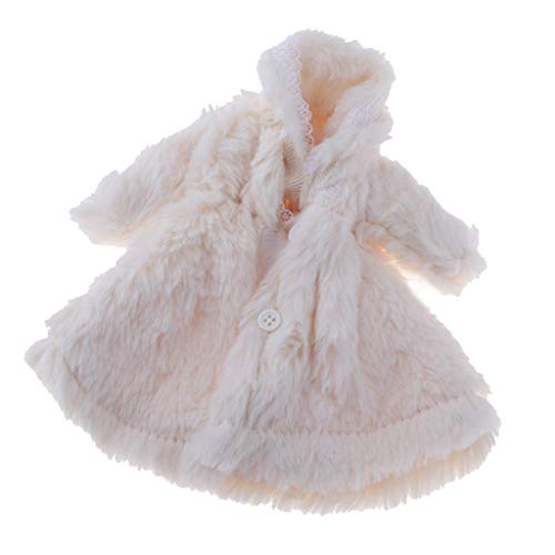 KESOTO Moderne Puppen Winter Plüsch Mantel Jacke Kleidung für 1/6 Mädchen Puppe - Weiß von KESOTO