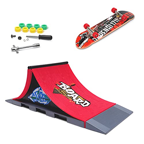 KETIEE Finger Skateboard Rampe, Mini Griffbrett Skate Park Kit Rampenteile Fingerboard DIY Finger Skate Boarding Ultimate Sport Training Requisiten Spielzeug für Kinder, A von KETIEE