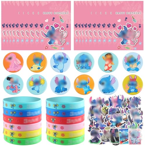 KEVRDRT 94 Pcs Kindergeburtstag Mitgebsel Set, St-itch Gastgeschenk kindergeburtstag, Give Aways Kindergeburtstag mit sticker, Anstecker, armbänder, bonbon tüten, party-mitgebsel für kinder KEVRDRT 94 Pcs Kindergeburtstag Mitgebsel Set, St-itch Gastgeschenk kindergeburtstag, Give Aways Kindergeburtstag mit sticker, Anstecker, armbänder, bonbon tüten, party-mitgebsel für kinder von KEVRDRT