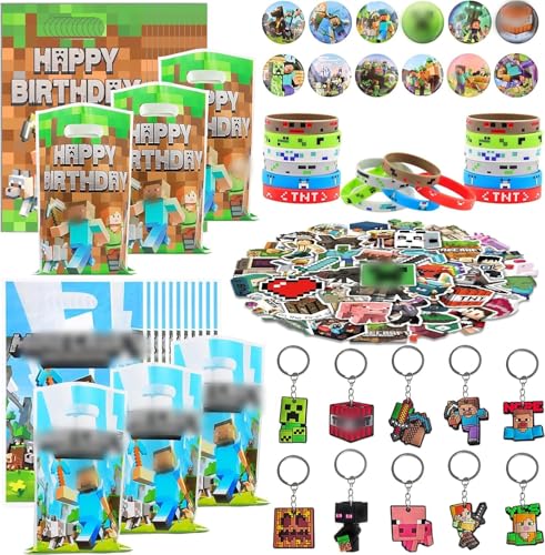 Miner Videospiel Party Mitgebsel Set, Gamer Theme Party Zubehör, Gastgeschenke für Kindergeburtstag, Spiel Party Mitgebsel für Kinder von KEVRDRT