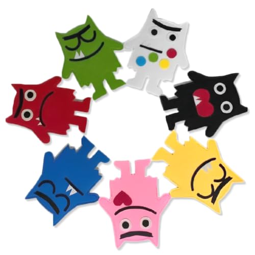 KEWUF 7 Pcs Farbmonster Handpuppen, emotionale Traurigkeit Plüsch Fingerpuppen, Nicht gewebte Stoffmonsterpuppen, DIY Early Learning Sockenpuppen für Geburtstagsfeier so tun Partyzubehör zu KEWUF 7 Pcs Farbmonster Handpuppen, emotionale Traurigkeit Plüsch Fingerpuppen, Nicht gewebte Stoffmonsterpuppen, DIY Early Learning Sockenpuppen für Geburtstagsfeier so tun Partyzubehör zu von KEWUF