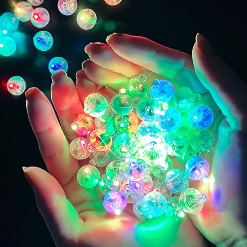 100 Stück LED-Ballons Lichter, Mini Led Ballonlichter, Runde Mini LED Licht Leuchtkugeln, Weihnachtsdeko für Geburtstag Hochzeit Party Halloween Weihnachten Karneval Bar Klub Dekoration von KEWUZY
