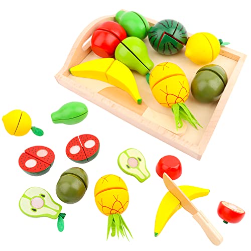 Kinderküche Zubehör Holz, Kinderküche Spielküche Zubehör aus Holz, Obst Gemüse und Fleisch Kochsimulation Lernspielzeug für Kinder Kinderküche Zubehör Holz, Kinderküche Spielküche Zubehör aus Holz, Obst Gemüse und Fleisch Kochsimulation Lernspielzeug für Kinder von KEWUZY