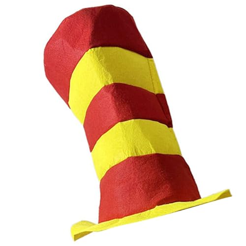 KEXIAO Hoher Hut aus Vliesstoff, bunt gestreift, für Cosplay, Aufführungen, Feste, für Halloween, Karneval KEXIAO Hoher Hut aus Vliesstoff, bunt gestreift, für Cosplay, Aufführungen, Feste, für Halloween, Karneval von KEXIAO