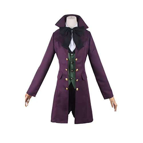 Alois Trancy Cosplay Kostüm Schwarz Uniform Halloween Weihnachten Masquerade Anzug,XXL-Set Alois Trancy Cosplay Kostüm Schwarz Uniform Halloween Weihnachten Masquerade Anzug,XXL-Set von KEYGEM