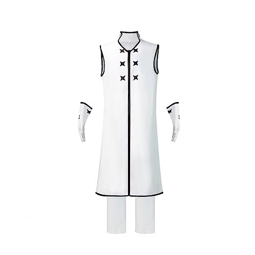 Anime Meliodas Cosplay Kostüm Uniform Weiße Tops Hosenhandschuhe Vollessatz,S-Set von KEYGEM