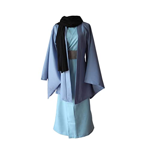 Anime Tomoe Cosplay Kostüm Kimono Kleidung mit Schal für Halloween -Party,XL-Blue Anime Tomoe Cosplay Kostüm Kimono Kleidung mit Schal für Halloween -Party,XL-Blue von KEYGEM