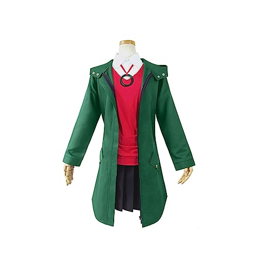 Chise Hatori Cosplay Kostüm Grüne Mantel Hoodie Uniform Kleid Halloween Outfits,Green-XL von KEYGEM