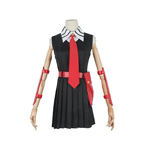 Damen Akame Cosplay Kostüm Ärmellose Schwarzes Kurzes Kleid Mit Handschuhen Und Gürtel,S-Black Damen Akame Cosplay Kostüm Ärmellose Schwarzes Kurzes Kleid Mit Handschuhen Und Gürtel,S-Black von KEYGEM