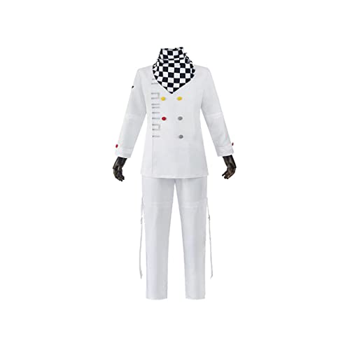 Kokichi Oma Cosplay Kostüm White School Uniform Halloween Anzug Mit Schal,XL-White von KEYGEM