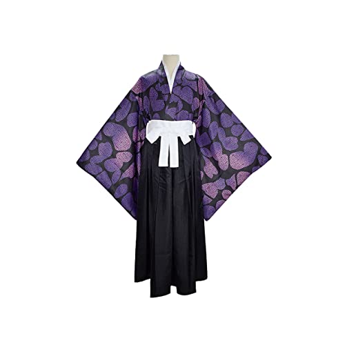 Kokushibo Cosplay Kostüm Kimono Anime Volles Outfit Für Halloween,S-Purple von KEYGEM
