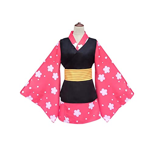 Makomo Cosplay Kostüm Kimono Kleiderset Halloween Party Karnevalsuniform Outfit,S-Set von KEYGEM
