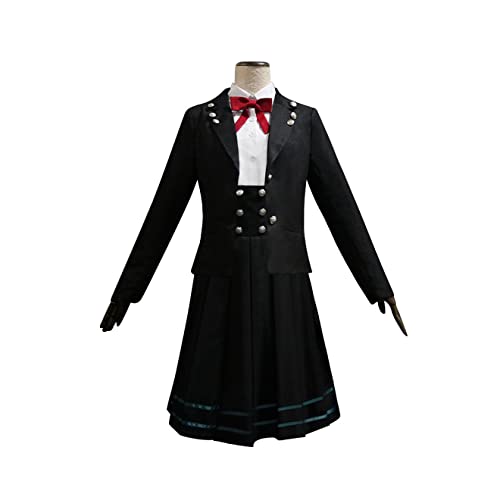 Shirogane Tsumugi Cosplay Kostüm JK School Uniform Halloween Party Dress Set,Black-3XL von KEYGEM