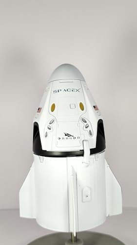 KEYOTIM 1/64 High Detail Spacecraft Modell CrewDragon Space X Raumfahrzeug Modell mit magnetischem Docking-Mechanismus (ohne Sockel) von KEYOTIM