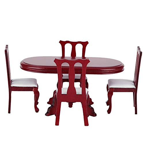 1:12 miniatur puppenhaus runden tisch stuhl set zubehör küche zimmer möbel spielzeug von KEYREN