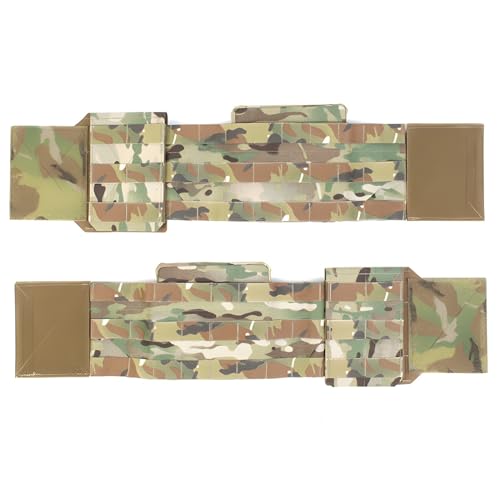 Outdoor-Seitengurt MOLLE Weste Schnellverschluss Gurtschnallen Set Schnellverstell Molle System Taktische Weste Airsoft Plattenschlinge ( Color : CP , Size : L ) von KEZONO