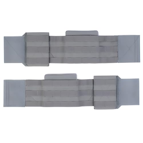 Outdoor-Seitengurt MOLLE Weste Schnellverschluss Gurtschnallen Set Schnellverstell Molle System Taktische Weste Airsoft Plattenschlinge ( Color : Gray , Size : L ) von KEZONO