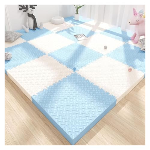 Ineinandergreifende Plüsch-Schaumstoffmatte, Hochdichte Mehrzweck-Schaumstoff-Bodenfliesen mit Rand, Schutz for schwere Workouts(Style1,36 pcs) von KEuLen