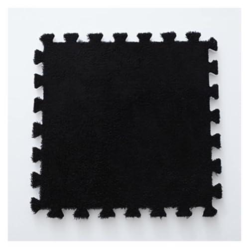 Ineinandergreifende Plüsch-Schaumstoffmatte, Ineinandergreifende Puzzle-Schaumstoff-Bodenmatten – Trainingsmatte for das Training zu Hause(Black) von KEuLen