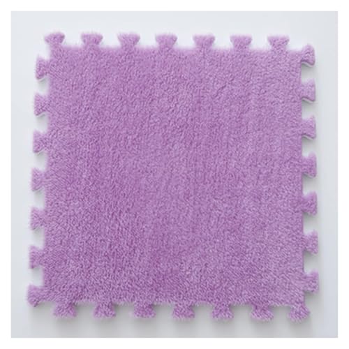 Ineinandergreifende Plüsch-Schaumstoffmatte, Ineinandergreifende Puzzle-Schaumstoff-Bodenmatten – Trainingsmatte for das Training zu Hause(Purple) von KEuLen