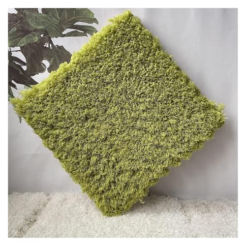 Ineinandergreifende Plüsch-Schaumstoffmatte, Quadratische ineinandergreifende Schaumstofffliesen, weiche Puzzle-Teppich-Spielmatte for den Zimmerboden(Green) von KEuLen