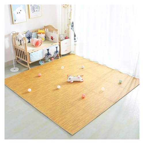 Ineinandergreifende Plüsch-Schaumstoffmatte, Schaumstoff-Bodenfliesen for Wohnzimmer, Spielzimmer, quadratische ineinandergreifende Übungsschaumstoffmatten(Style2,32 pcs) von KEuLen