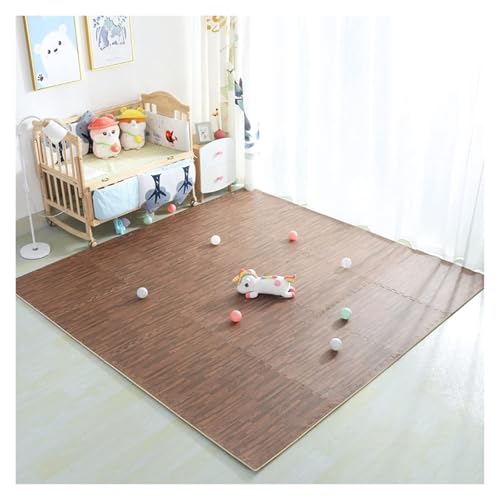 Ineinandergreifende Plüsch-Schaumstoffmatte, Schaumstoff-Bodenfliesen for Wohnzimmer, Spielzimmer, quadratische ineinandergreifende Übungsschaumstoffmatten(Style3,32 pcs) von KEuLen