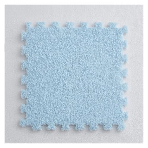 Ineinandergreifende Plüsch-Schaumstoffmatte, Schützende Bodenfliesen-Trainingsmatte for Spielzimmer-Schlafzimmer(Blue) von KEuLen