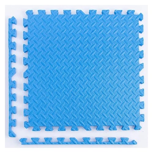 Ineinandergreifende Plüsch-Schaumstoffmatte, Übungs-Krabbelmatte, 1" Dicke Schaumstoff-Puzzle-Bodenmatte(Blue) von KEuLen