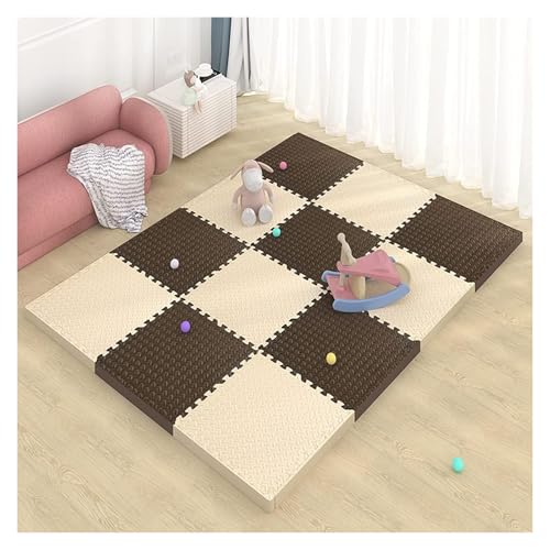 Ineinandergreifende Plüsch-Schaumstoffmatte, Übungs-Krabbelmatte, 1" Dicke Schaumstoff-Puzzle-Bodenmatte(Color 11) von KEuLen