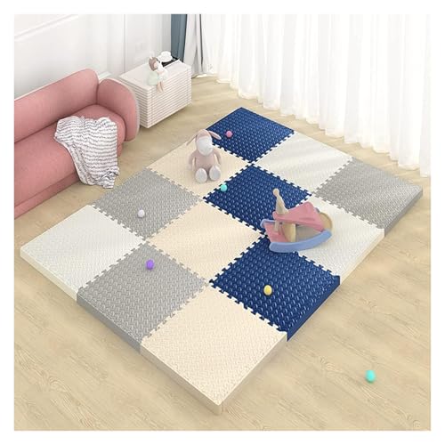 Ineinandergreifende Plüsch-Schaumstoffmatte, Übungs-Krabbelmatte, 1" Dicke Schaumstoff-Puzzle-Bodenmatte(Color 16) von KEuLen