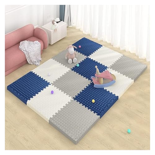 Ineinandergreifende Plüsch-Schaumstoffmatte, Übungs-Krabbelmatte, 1" Dicke Schaumstoff-Puzzle-Bodenmatte(Color 5) von KEuLen