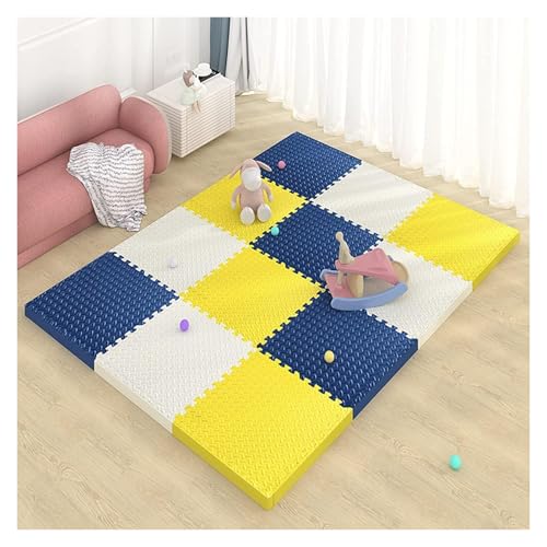 Ineinandergreifende Plüsch-Schaumstoffmatte, Übungs-Krabbelmatte, 1" Dicke Schaumstoff-Puzzle-Bodenmatte(Color 6) von KEuLen