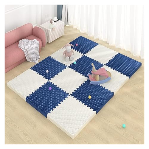 Ineinandergreifende Plüsch-Schaumstoffmatte, Übungs-Krabbelmatte, 1" Dicke Schaumstoff-Puzzle-Bodenmatte(Color 8) von KEuLen