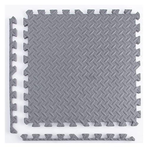 Ineinandergreifende Plüsch-Schaumstoffmatte, Übungs-Krabbelmatte, 1" Dicke Schaumstoff-Puzzle-Bodenmatte(Grey) von KEuLen
