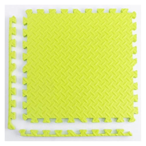 Ineinandergreifende Plüsch-Schaumstoffmatte, Übungs-Krabbelmatte, 1" Dicke Schaumstoff-Puzzle-Bodenmatte(Lemon Green) von KEuLen