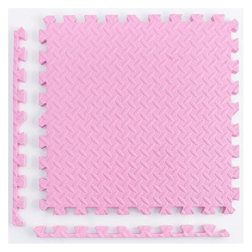 Ineinandergreifende Plüsch-Schaumstoffmatte, Übungs-Krabbelmatte, 1" Dicke Schaumstoff-Puzzle-Bodenmatte(Light red) von KEuLen