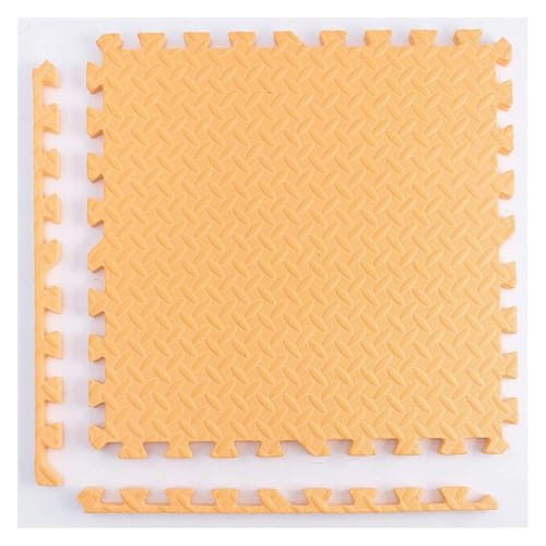 Ineinandergreifende Plüsch-Schaumstoffmatte, Übungs-Krabbelmatte, 1" Dicke Schaumstoff-Puzzle-Bodenmatte(Orange) von KEuLen
