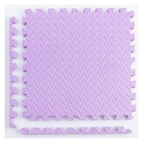 Ineinandergreifende Plüsch-Schaumstoffmatte, Übungs-Krabbelmatte, 1" Dicke Schaumstoff-Puzzle-Bodenmatte(Purple) von KEuLen